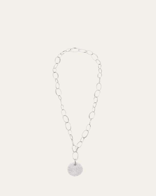 Sabbia 18k White Gold and Diamond Pendant